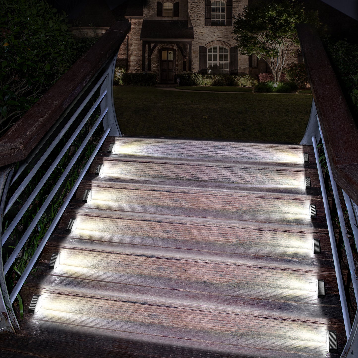 🌞 Solar Step Wall Lights (Pack of 2) – Waterproof Outdoor LED | Warm & White Light Options