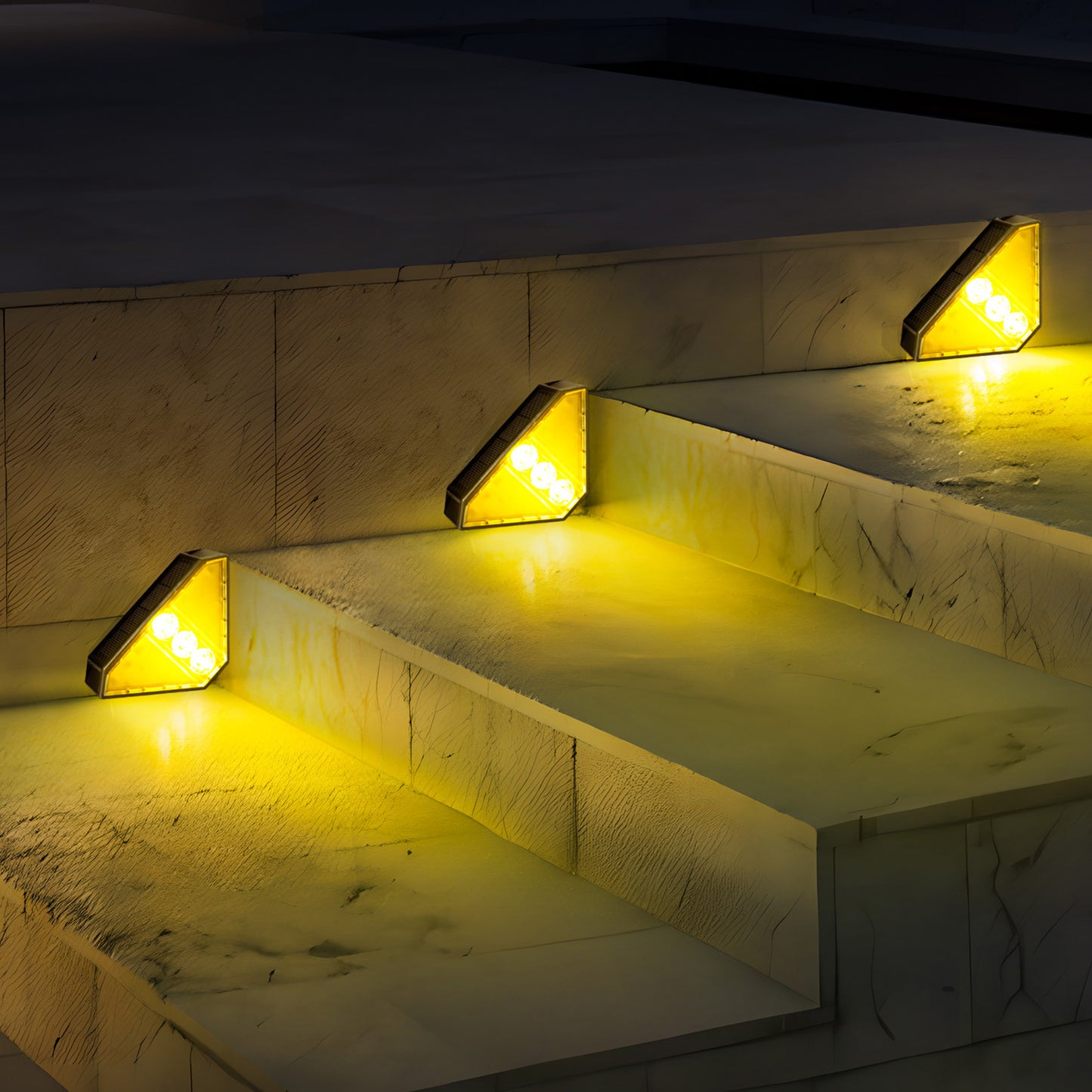 🌞 Solar Step Wall Lights (Pack of 2) – Waterproof Outdoor LED | Warm & White Light Options