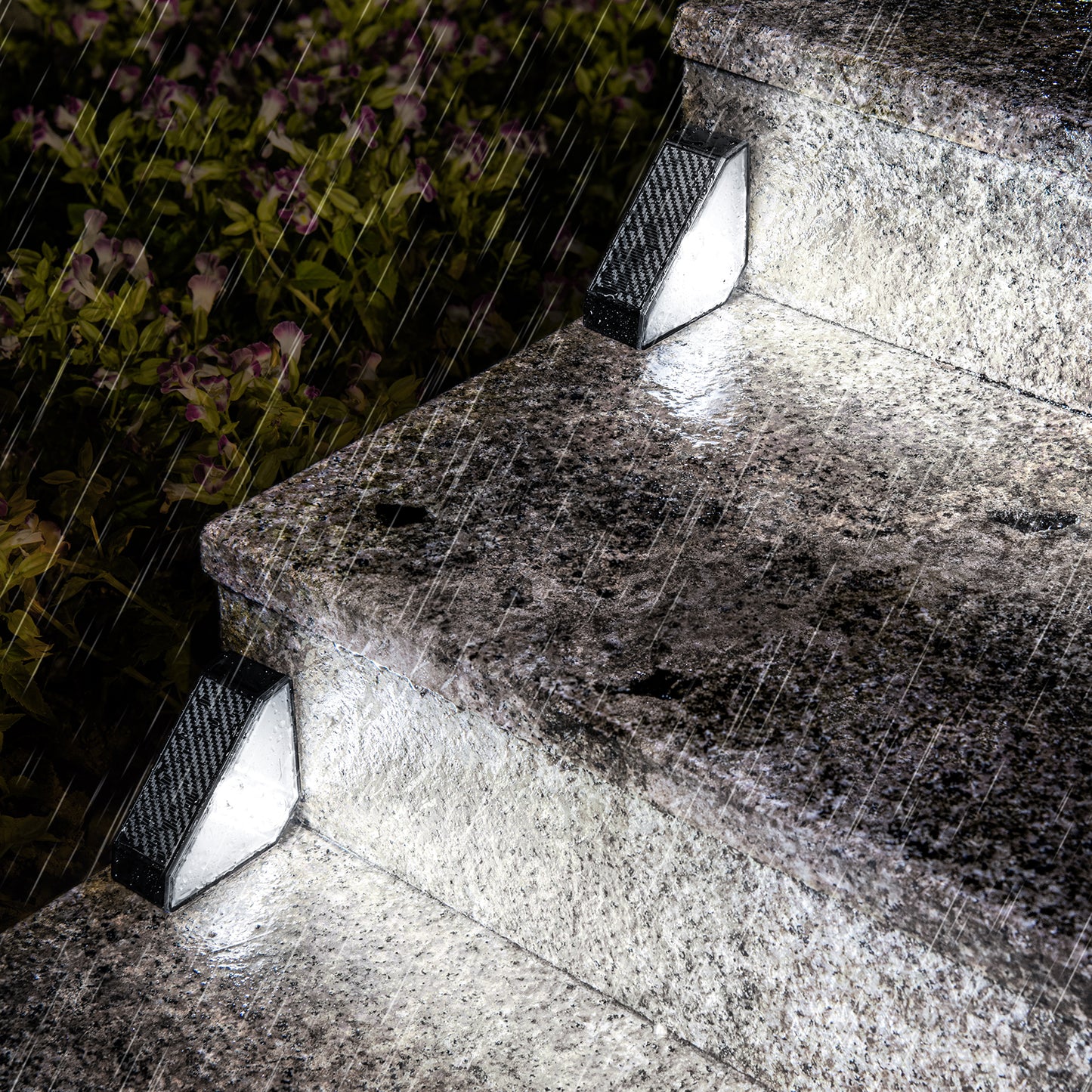 🌞 Solar Step Wall Lights (Pack of 2) – Waterproof Outdoor LED | Warm & White Light Options