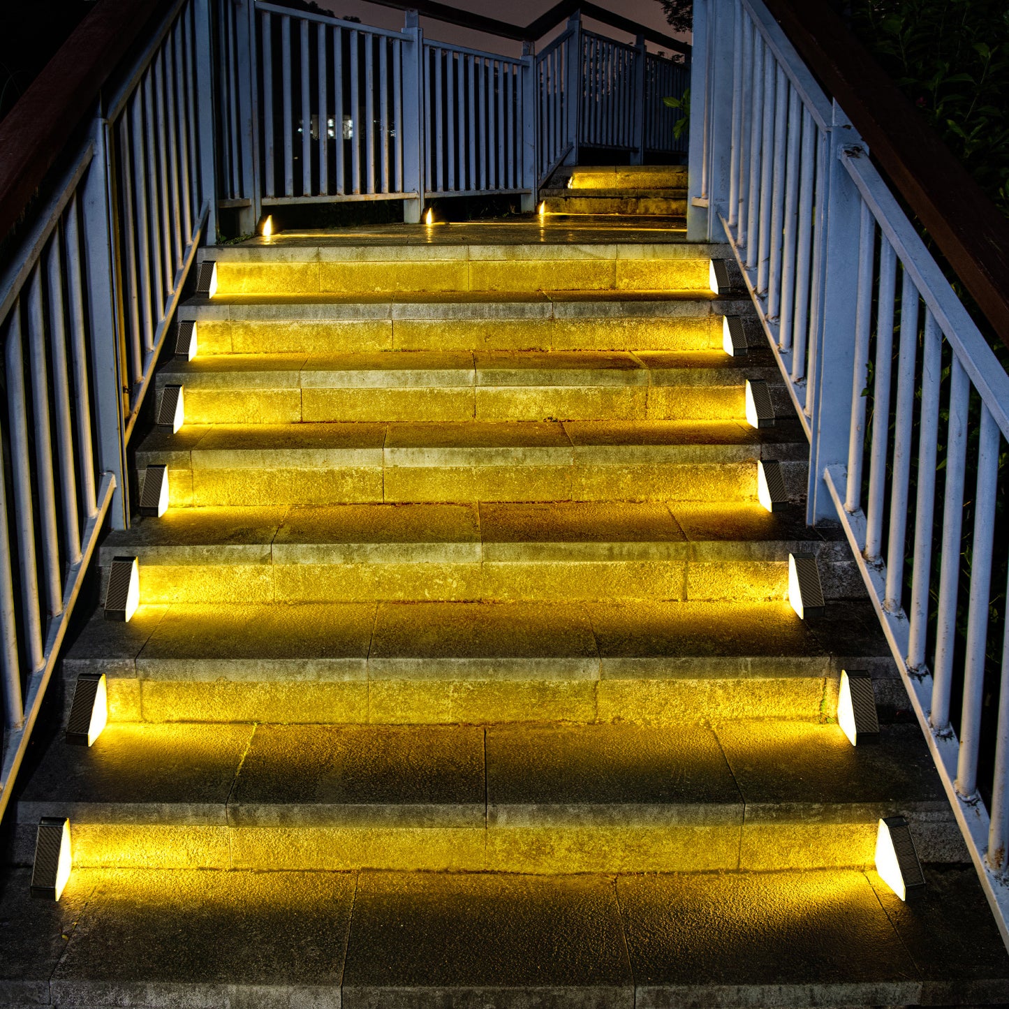 🌞 Solar Step Wall Lights (Pack of 2) – Waterproof Outdoor LED | Warm & White Light Options