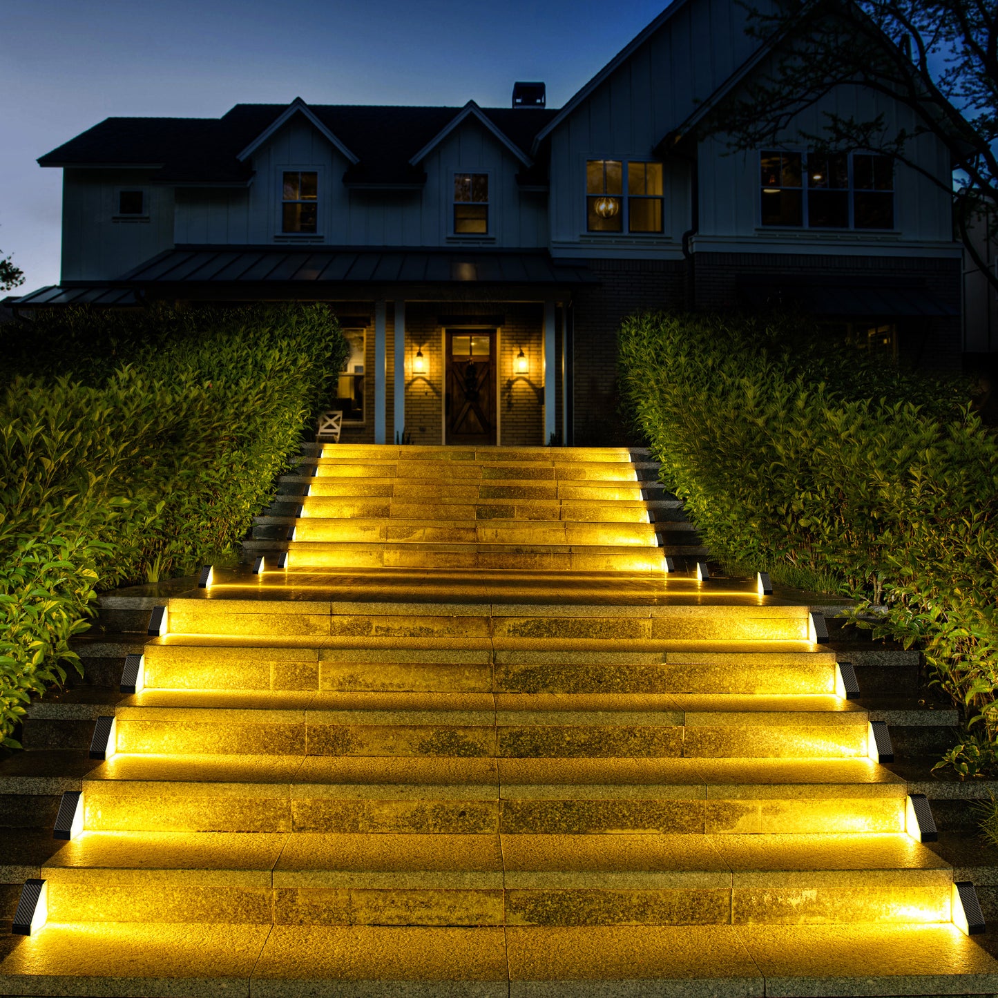 🌞 Solar Step Wall Lights (Pack of 2) – Waterproof Outdoor LED | Warm & White Light Options