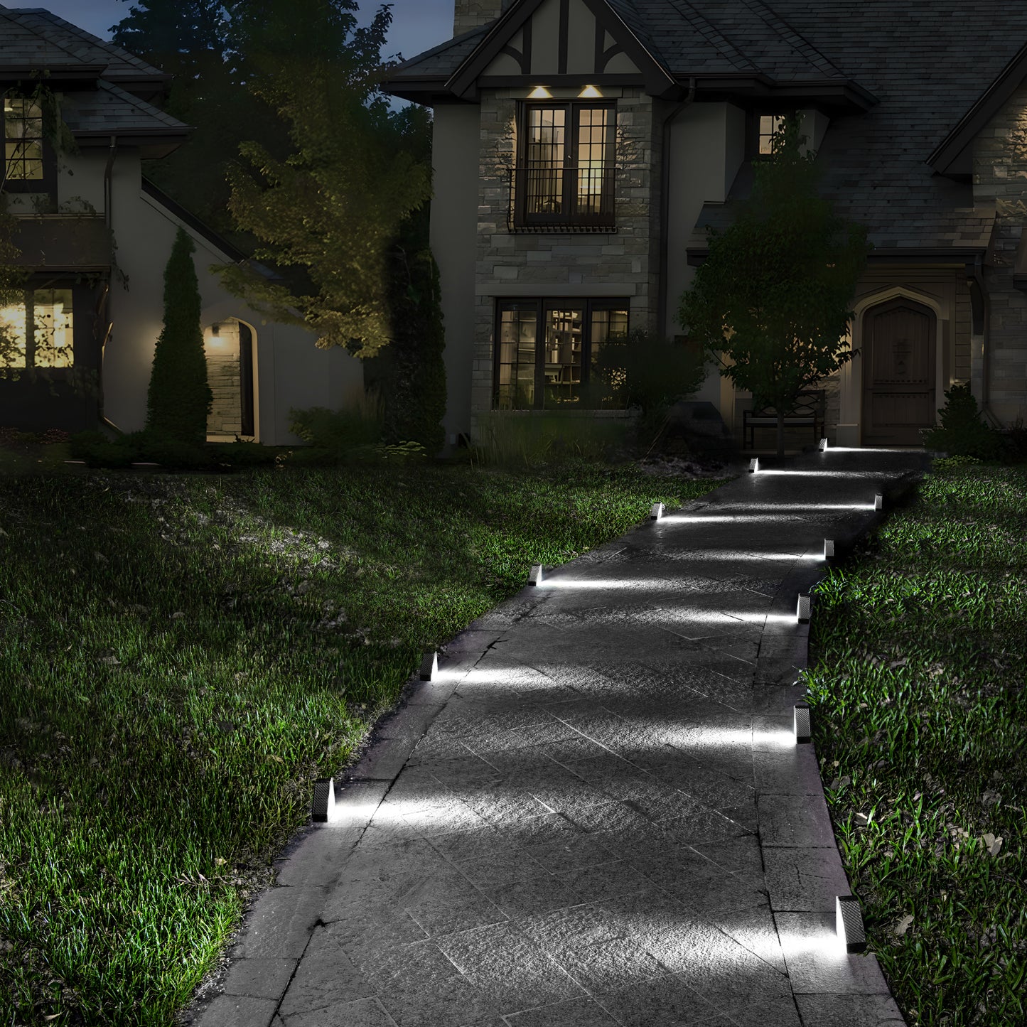 🌞 Solar Step Wall Lights (Pack of 2) – Waterproof Outdoor LED | Warm & White Light Options