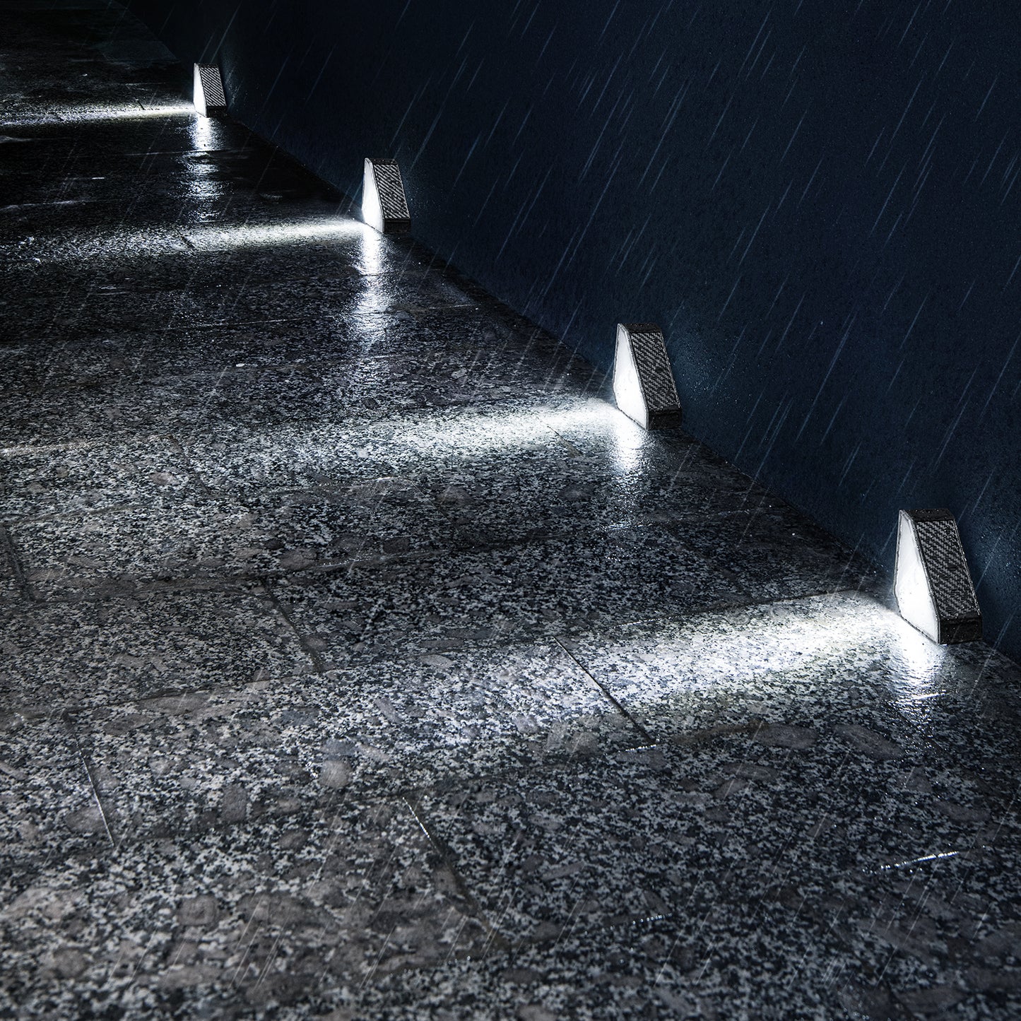 🌞 Solar Step Wall Lights (Pack of 2) – Waterproof Outdoor LED | Warm & White Light Options