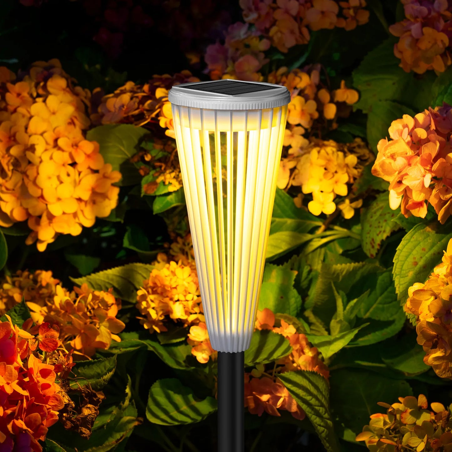 Warm / White Solar Bollard Lawn Spike Light – Waterproof Outdoor Garden & Landscape LED Lamp