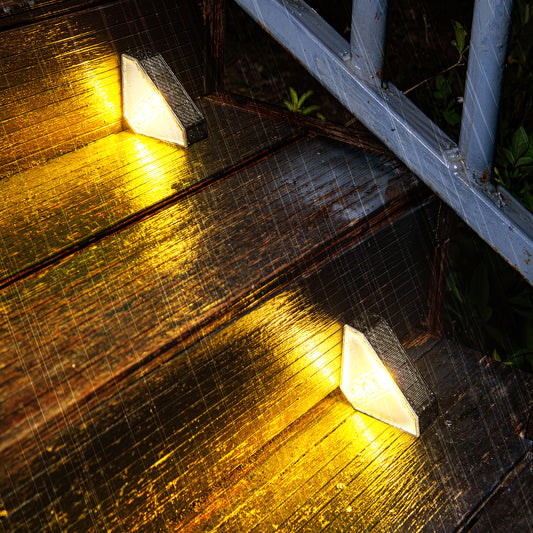 🌞 Solar Step Wall Lights (Pack of 2) – Waterproof Outdoor LED | Warm & White Light Options